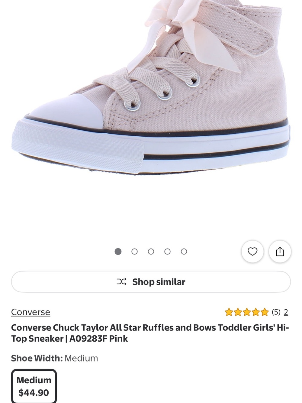 Converse Ruffle & Bow Baby Sneaker